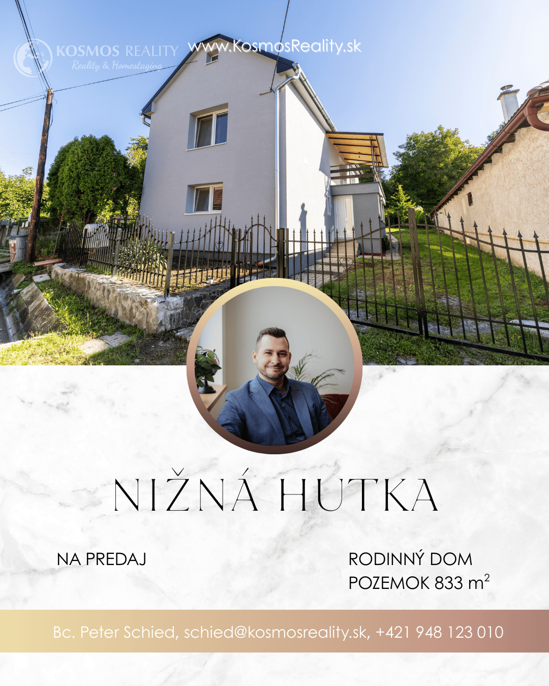 Rodinný dom s veľkým pozemkom v Nižnej Hutke//