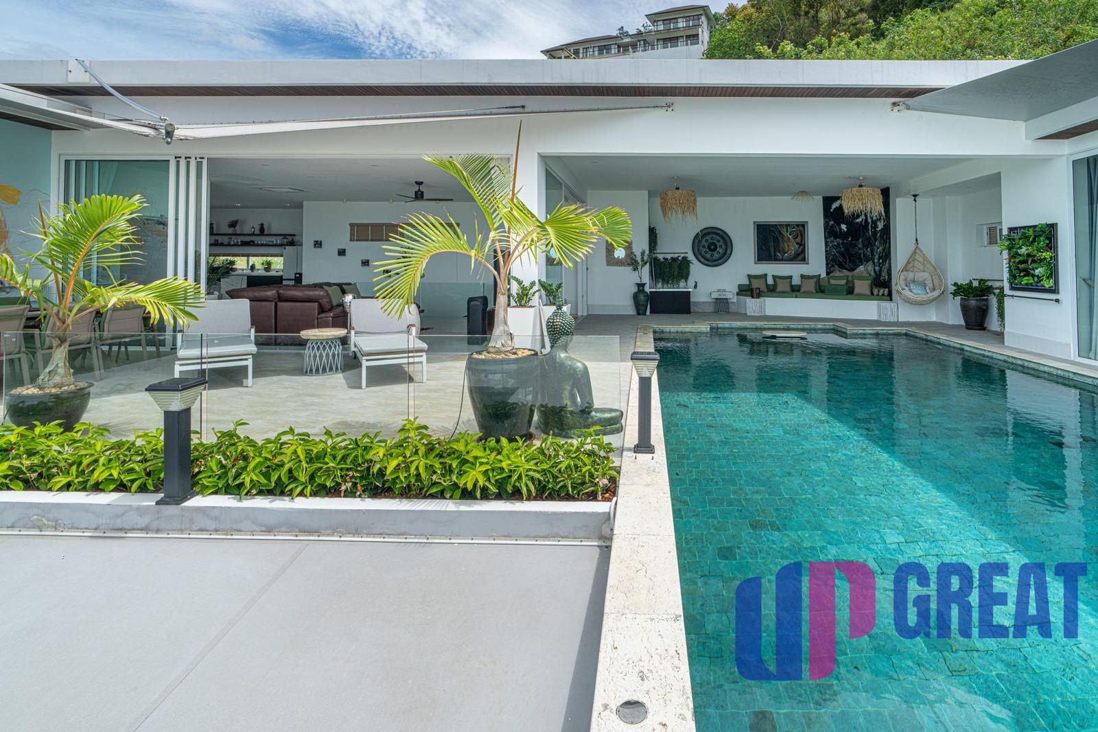 Na predaj luxusná 4-izbová vila s panoramatickým výhľadom na more v prestížnej lokalite Bophut Hills, Koh Samui