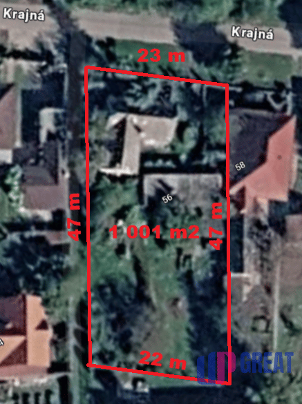 Obrovský potenciál – pozemok pre 2 rodinné domy v Šamoríne