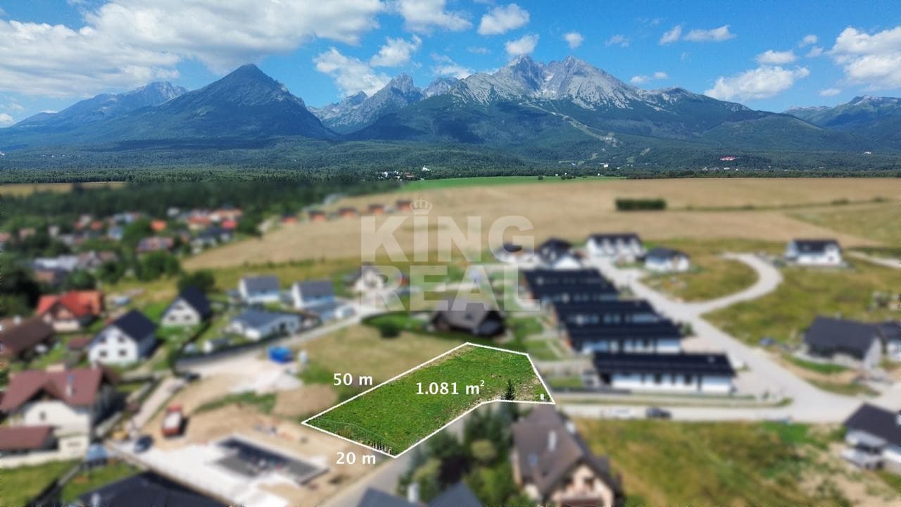 Nádherný stavebný pozemok s výhľadom na Tatry - Stará Lesná, okr. Kežmarok