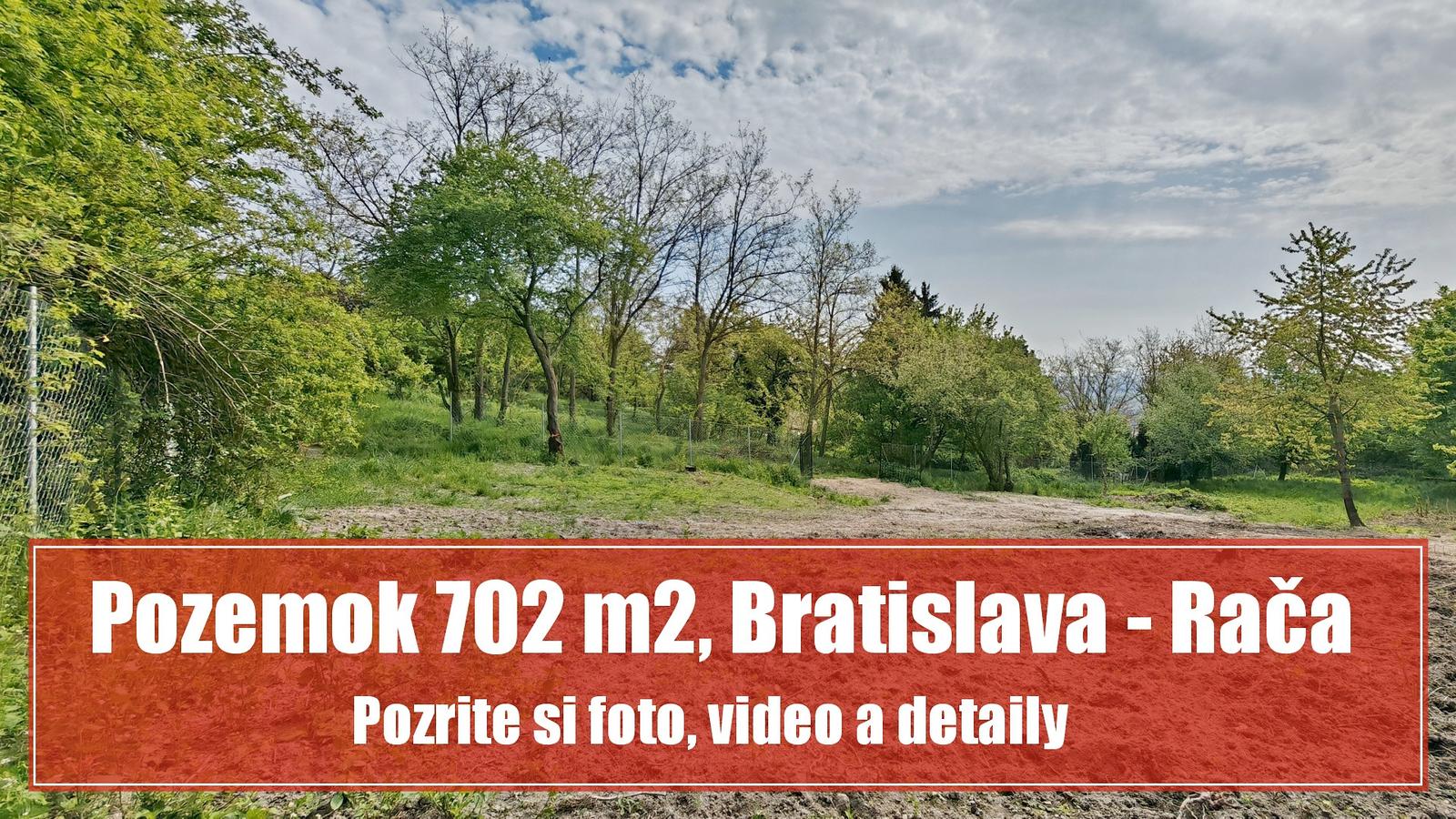 Pozemok 702 m2 v zelenej atraktívnej lokalite nad Račou