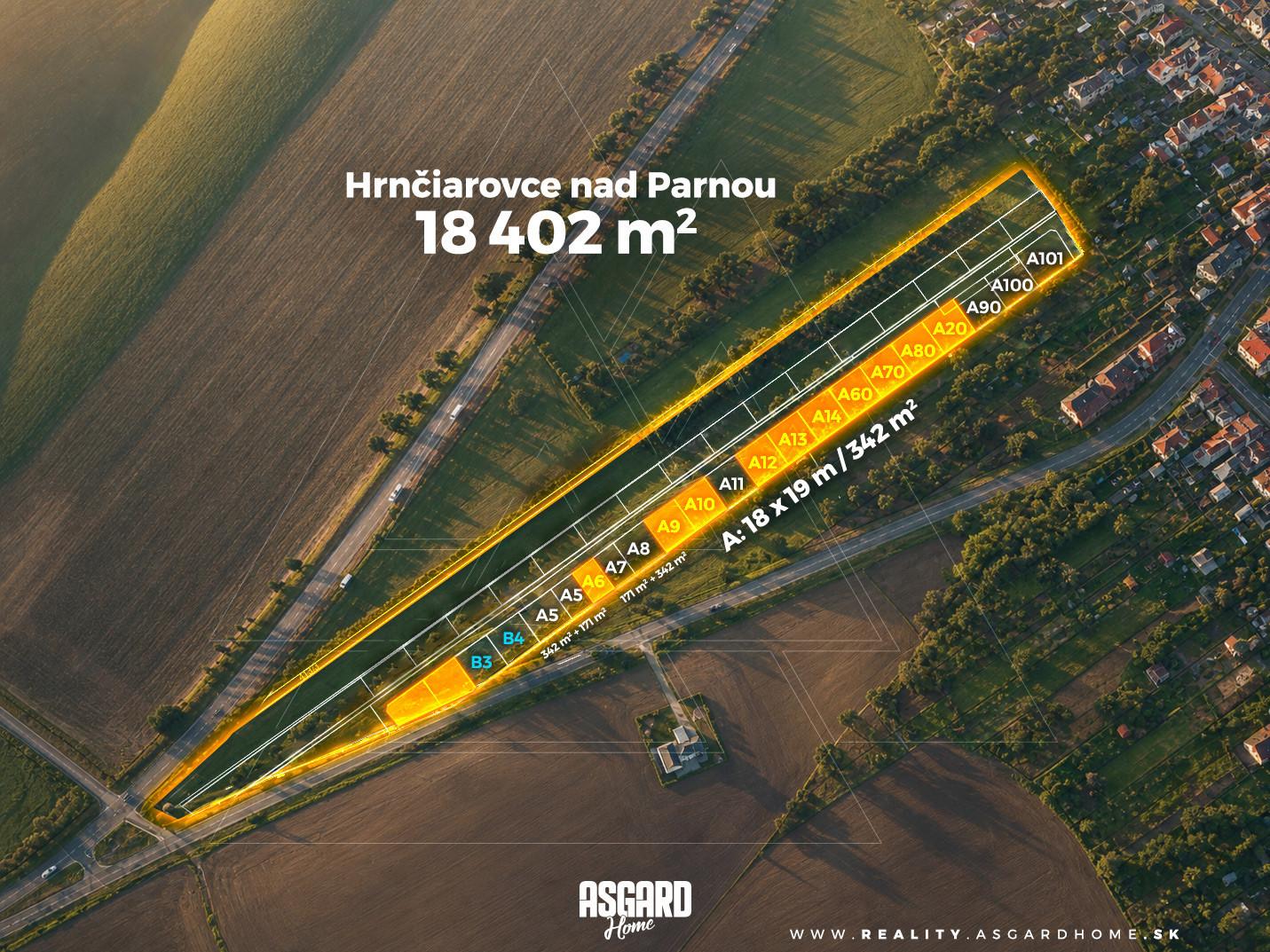 Pozemky na stavbu domov a záhrady 2km od Trnavy