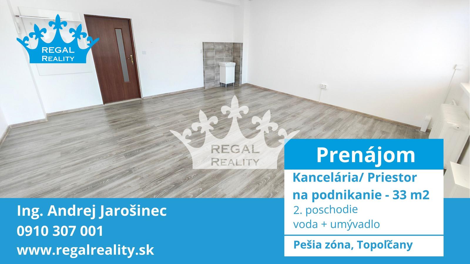 Prenájom: Kancelária/ Služby, 33 m2, Centrum, Topoľčany