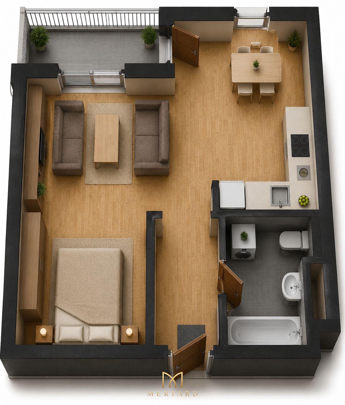 1-izbové byty s balkónom | Novostavba | od 99 900 € | Rajka – fotka 2