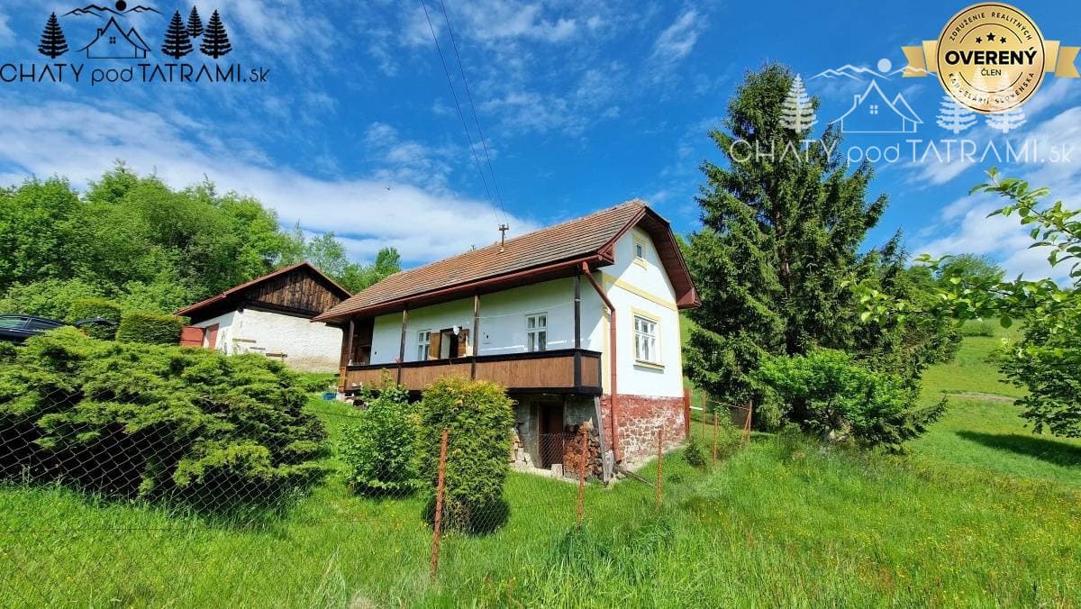 Chalúpka, polosamota, 1,9 ha pozemok, výhľad na Nízke Tatry