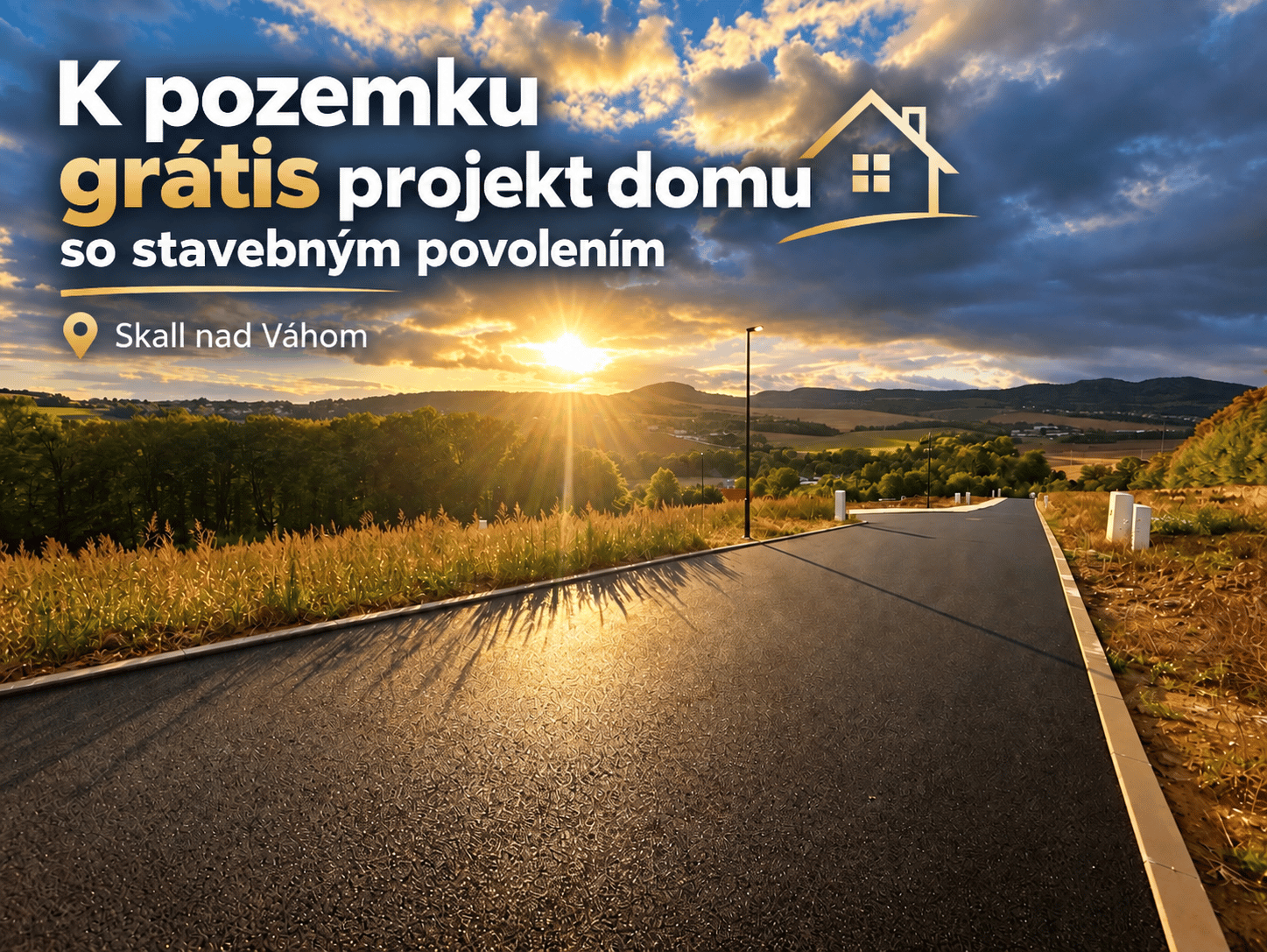 STAVEBNÉ POZEMKY PROJEKT DOMU A PRÁVOPLATNÉ STAVEBNÉ POVOLENIE V CENE Skalka nad Váhom