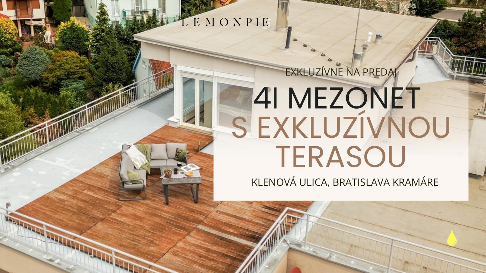 LEMONPIE Exkluzívne na predaj 4i mezonet so strešnou terasou