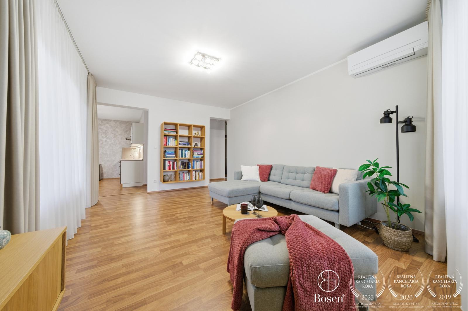 BOSEN | Kompletne zariadený 2-izbový byt s klimatizáciou a parkovaním – Ružinov, 78m2