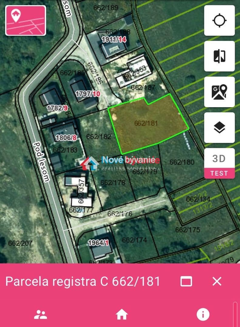 Stavebný pozemok Veľká Lomnica, Pod lesom – fotka 2