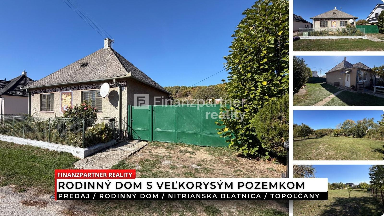 Dom s veľkorysým pozemkom, Nitrianska Blatnica, Topoľčany