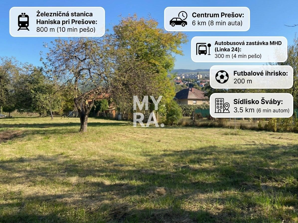 Stavebný pozemok v obci Haniska pri Prešove