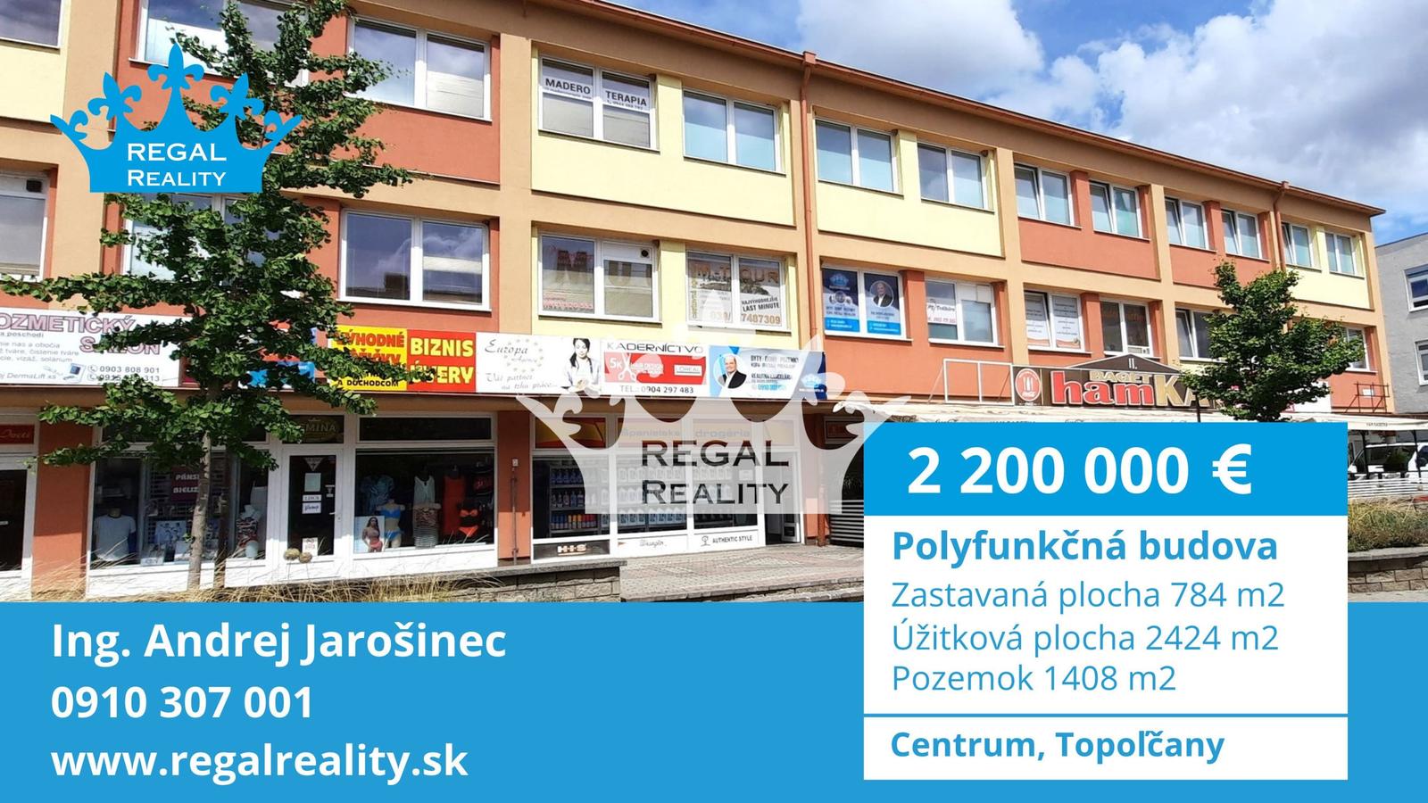 Polyfunkčná budova v centre – investičná príležitosť