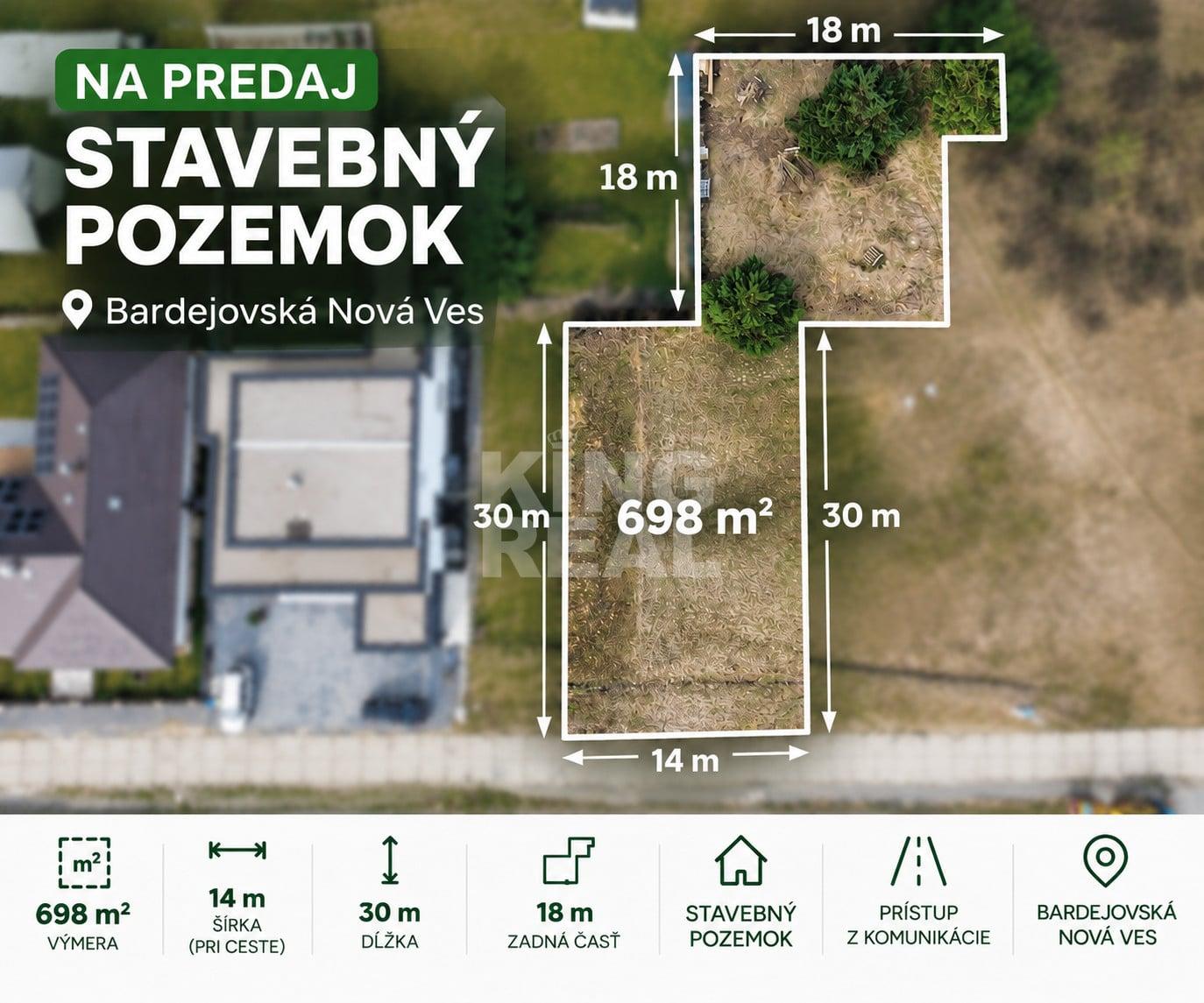 Na predaj pozemok 698 m2 v Bardejove, mč. BNV. – fotka 2
