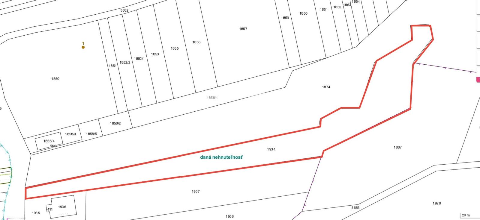 NA PREDAJ POZEMOK S VÝMEROU 4 641 m² – JASENOV PRI HUMENNOM