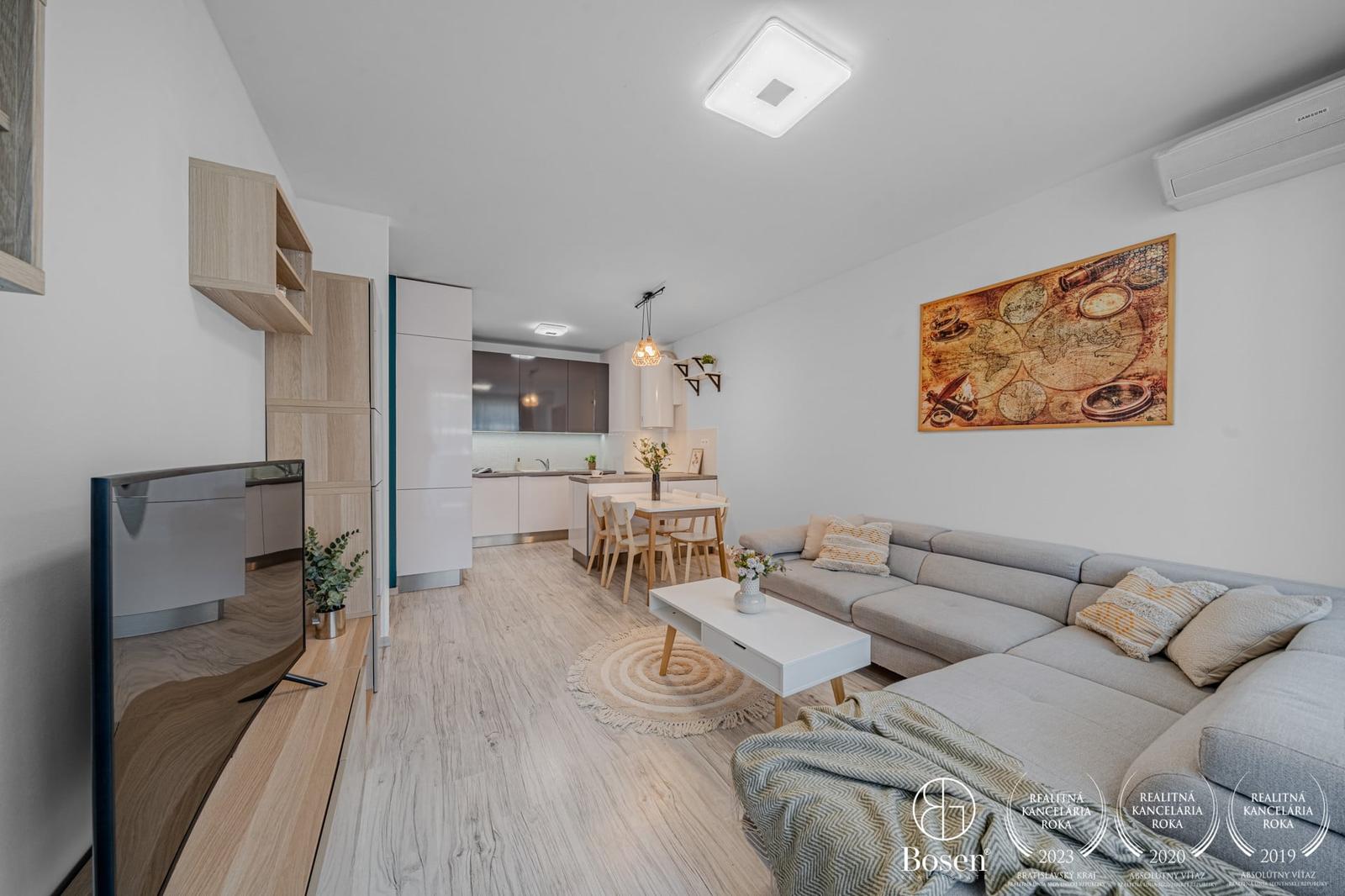 BOSEN | Zariadený 2 izbový klimatizovaný byt s loggiou v novostavbe Slnečnice | Mesto, 59 m²