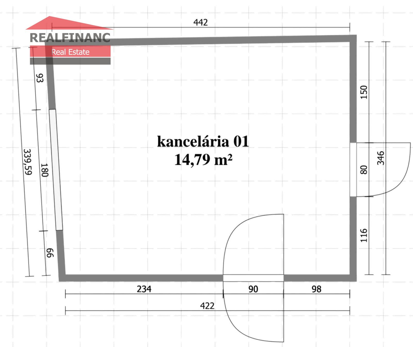 REALFINANC – 100% aktuálny! prenájom komerčný priestor s výmerou 14,79 m² na Jerichovej ulici v Trnave !