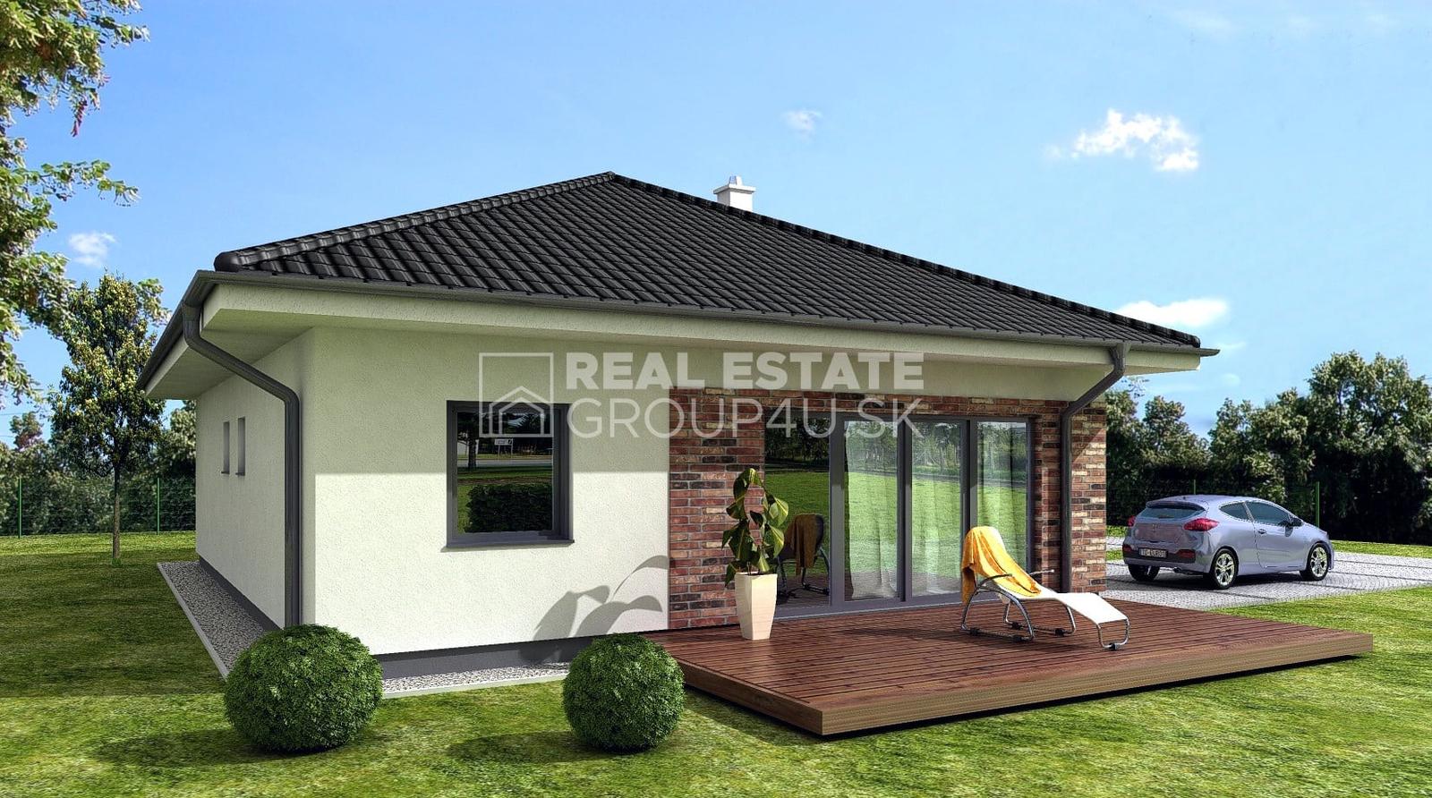 3 IZ BUNGALOV S  ÚŽITKOVOU PLOCHOU 83 M2