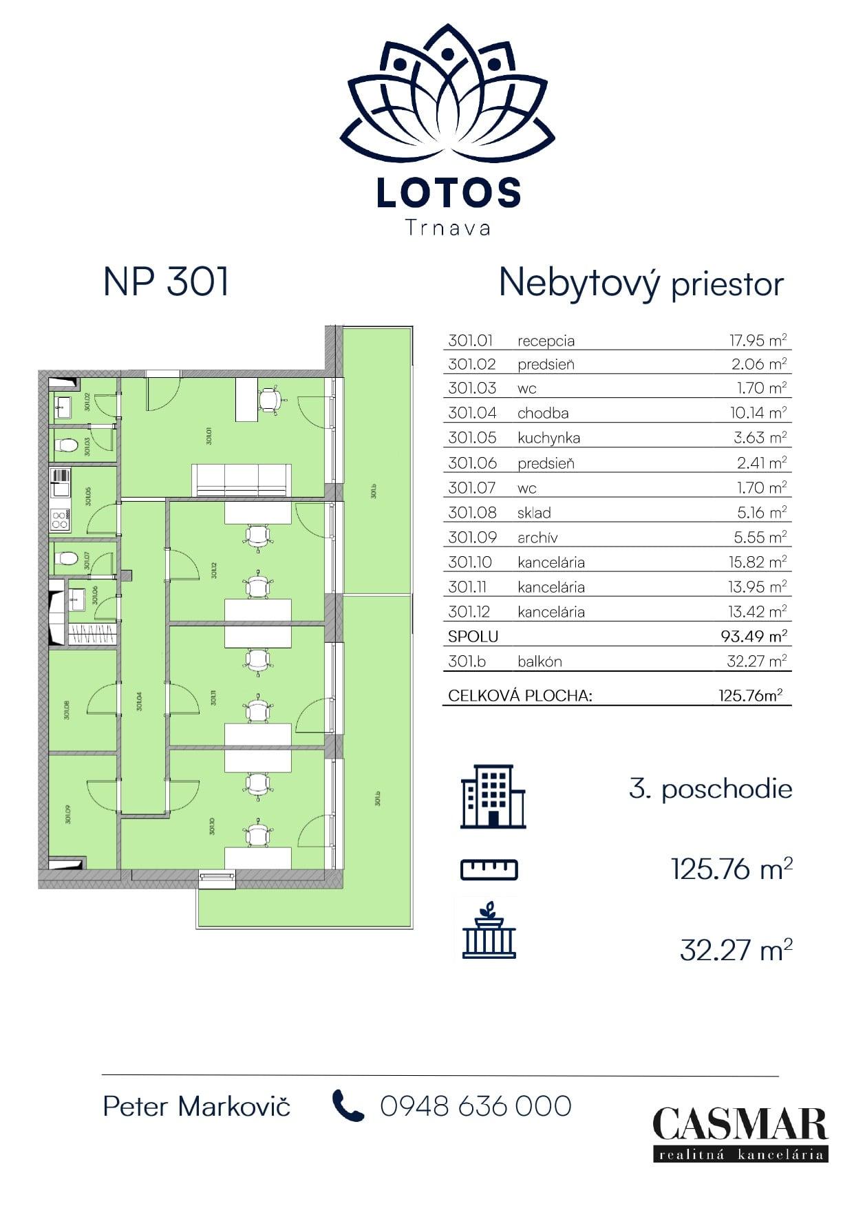 Nebytový priestor 301 – ideálny pre kliniky, kancelárie alebo modernú firmu – fotka 2