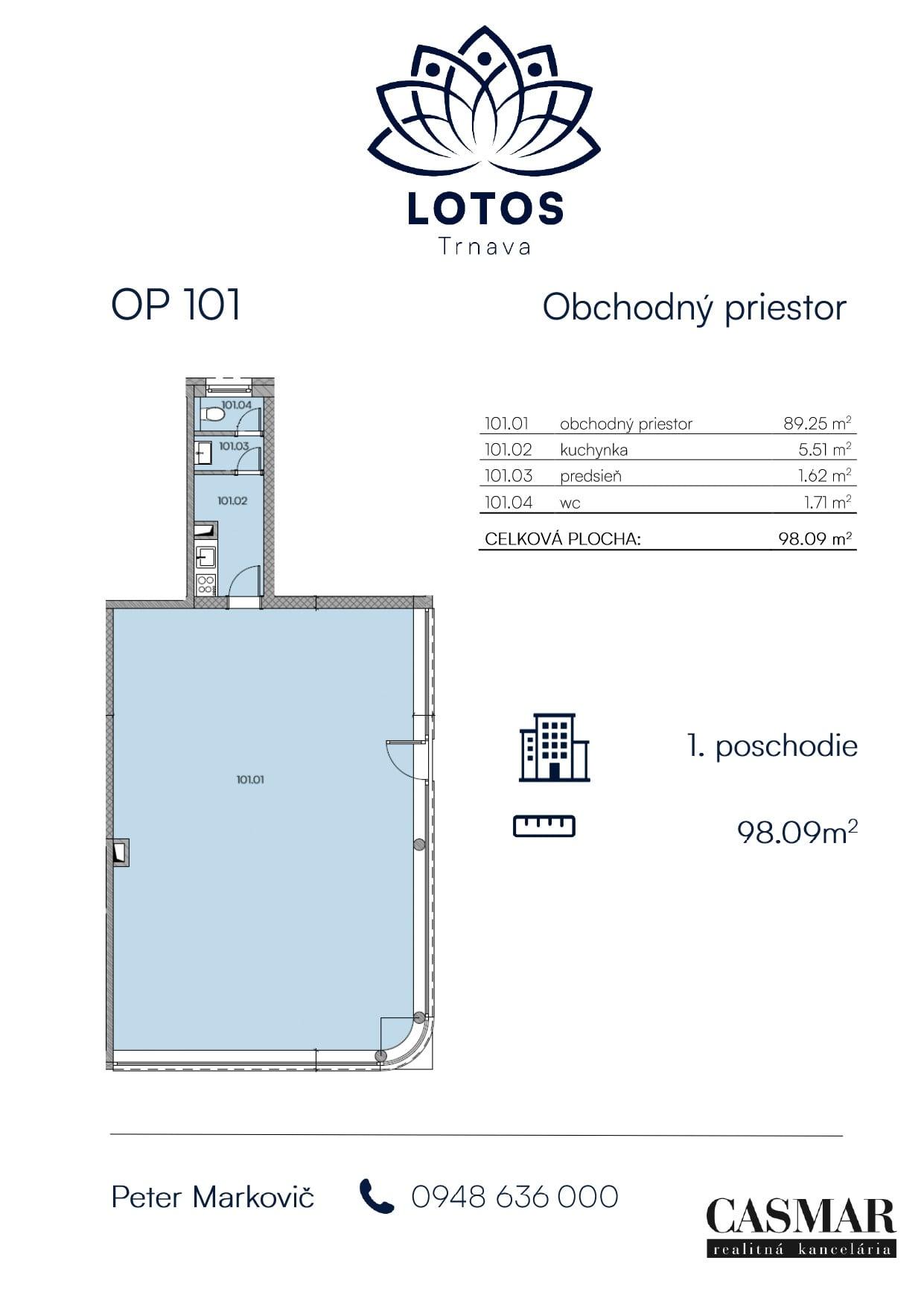 Obchodný priestor OP 101 – jedinečná príležitosť v projekte LOTOS Trnava – fotka 2