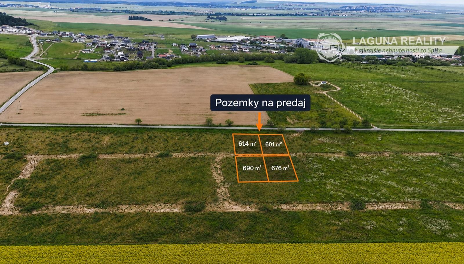 Predaj 4 stavebných pozemkov v Mlynici - ZVÝHODNENÁ CENA !