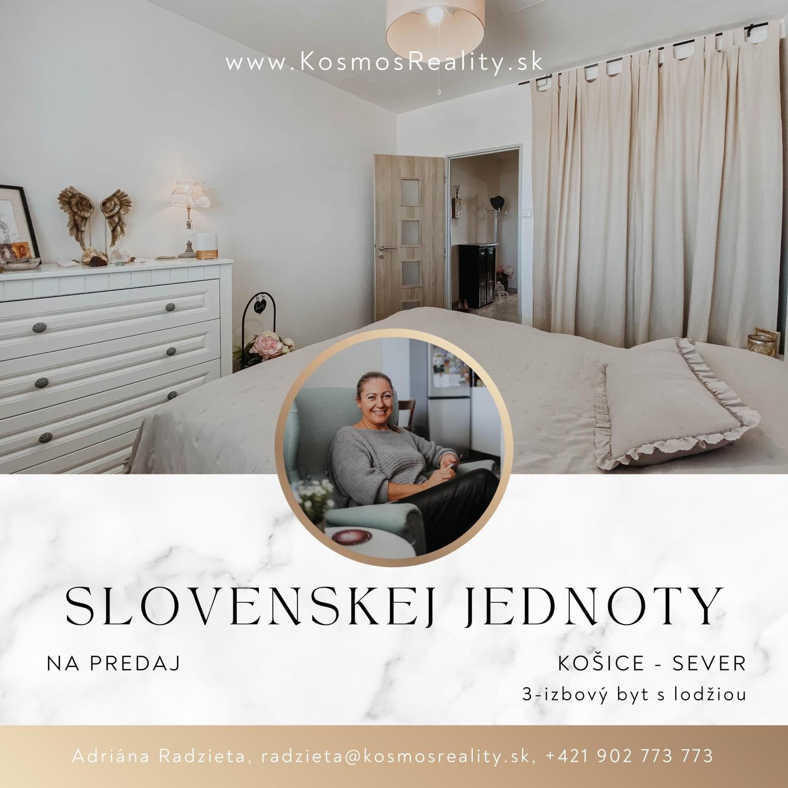 NA PREDAJ pražský typ 3i - Slovenskej jednoty, Košice, 6m loggia, kumbál, pivnica