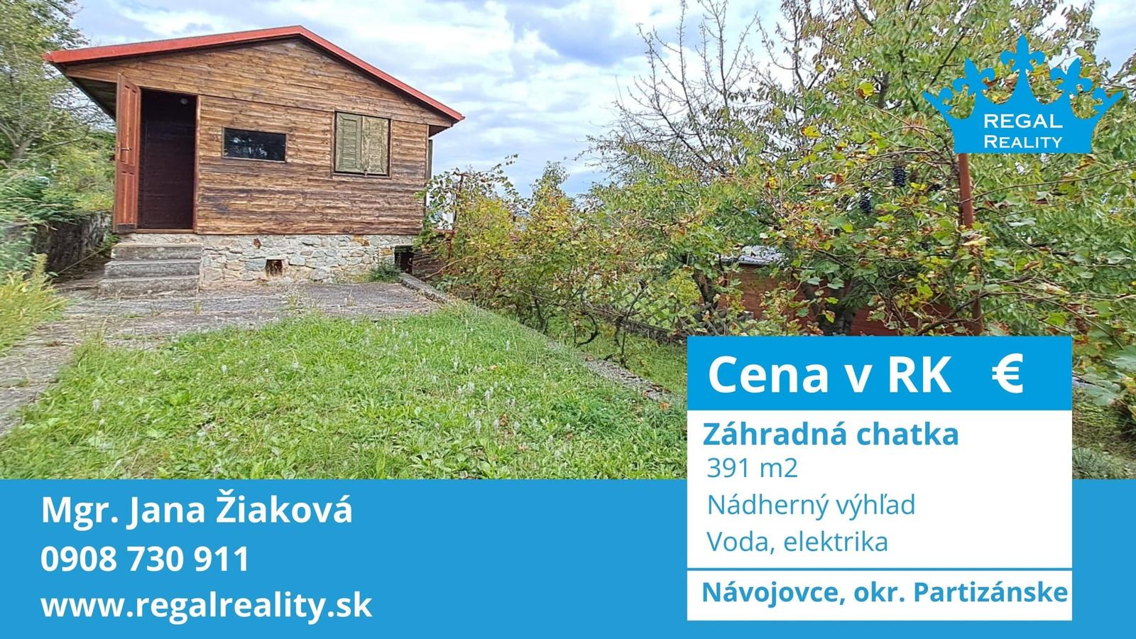Záhradná chatka s nádherným výhľadom - miesto na relax