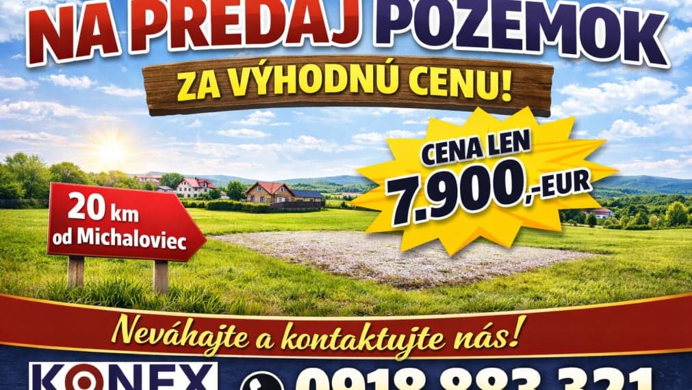 ID-3616 POZEMOK pri Michalovciach ZA VÝHODNÚ CENU!