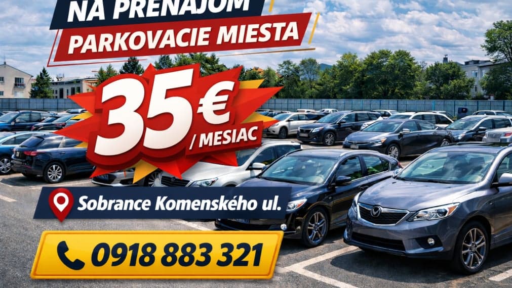 ID-3476 VÝHODNE NA PRENÁJOM PARKOVACIE MIESTA - SOBRANCE