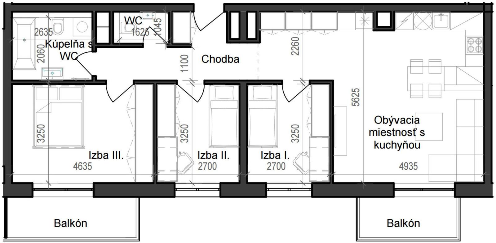 4 izbový byt B11 - 7A