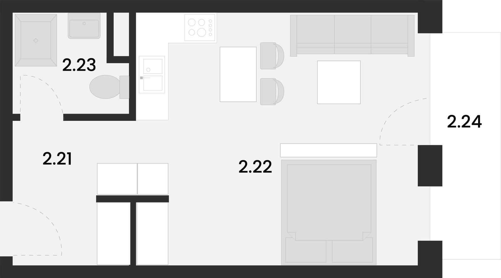 1 izbový byt B.11