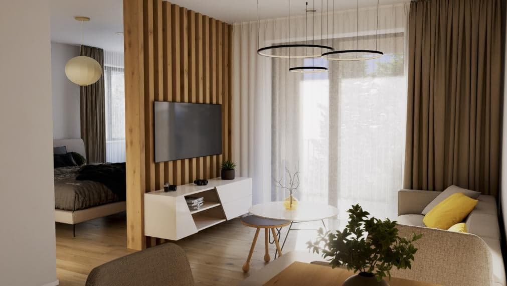 Dvojizbový byt v projekte Srdce Grobu, 49 m2, novostavba