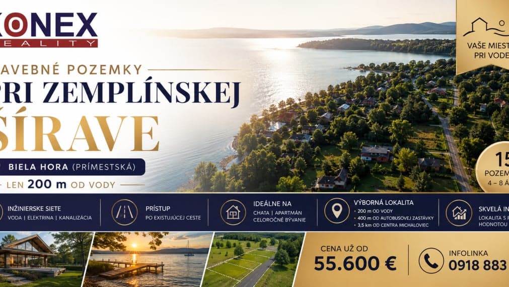 ID-4057 Stavebné pozemky pri Zemplínskej šírave – len 200 m od vody
