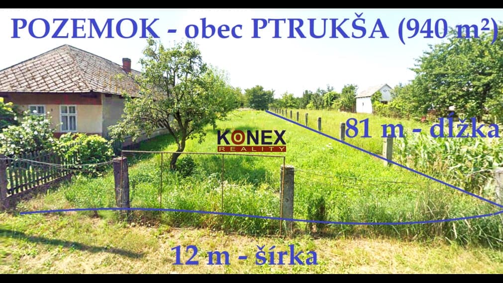 NA PREDAJ – Pozemok v obci Ptrukša