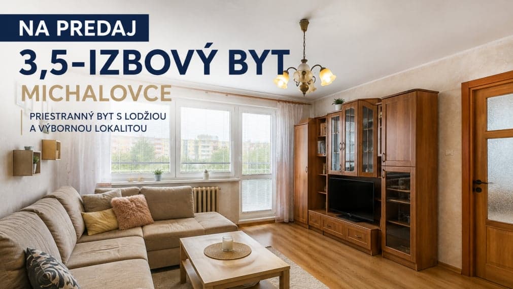 ID-4569 NA PREDAJ 3,5-izbový byt MICHALOVCE